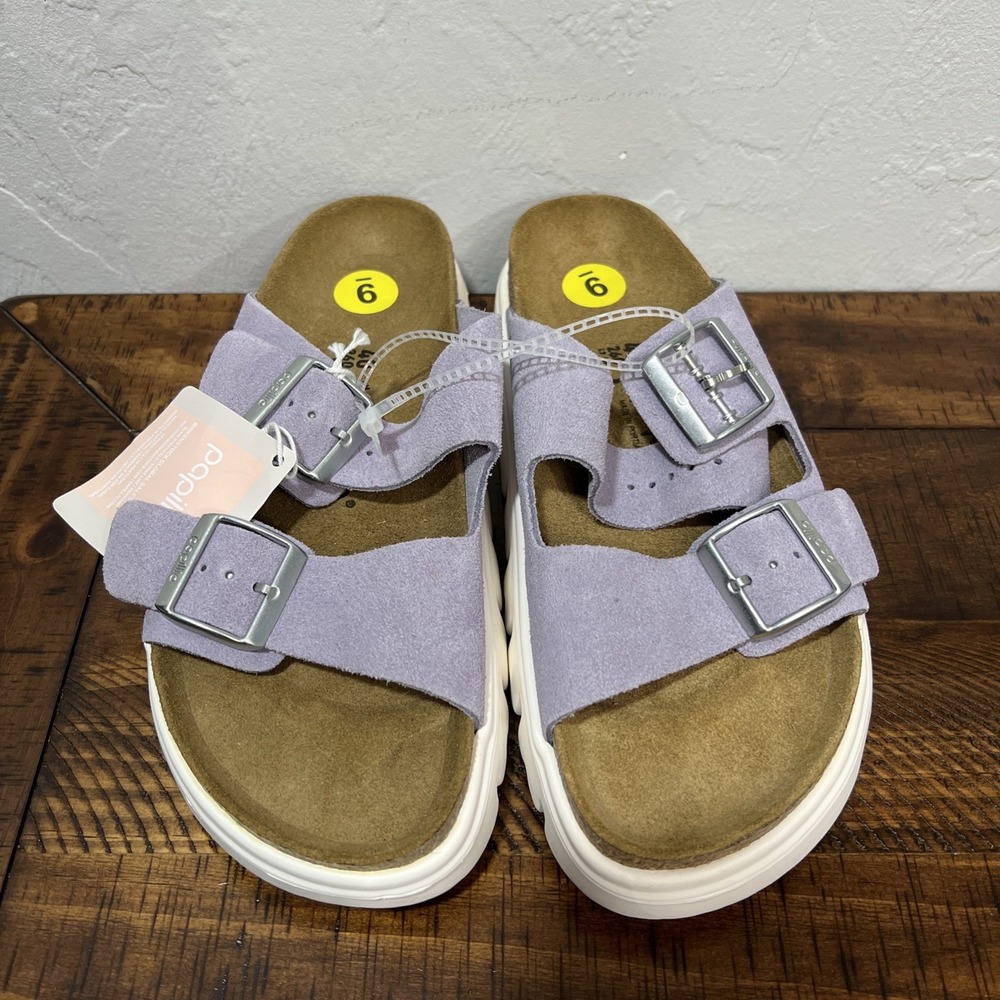 Papillio by Birkenstock Arizona Chunky Purple Suede Platform Sandals EU40